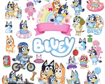 Pacchetto di oltre 120 immagini PNG di cani divertenti + font numerici BONUS! Set di clipart di cani divertenti per il bingo, design originali per compleanni, lavoretti fai da te, colorazione e stampa.