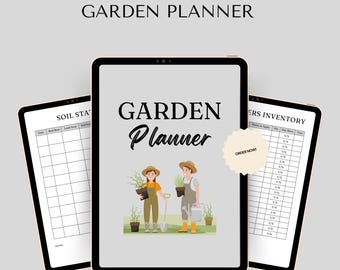 Digital Garden Planner, Journal and Logbook (Digital Download)