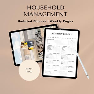 Digital familjeplanerare, hushållsbudget, sysslolista (Goodnotes iPadplanner)