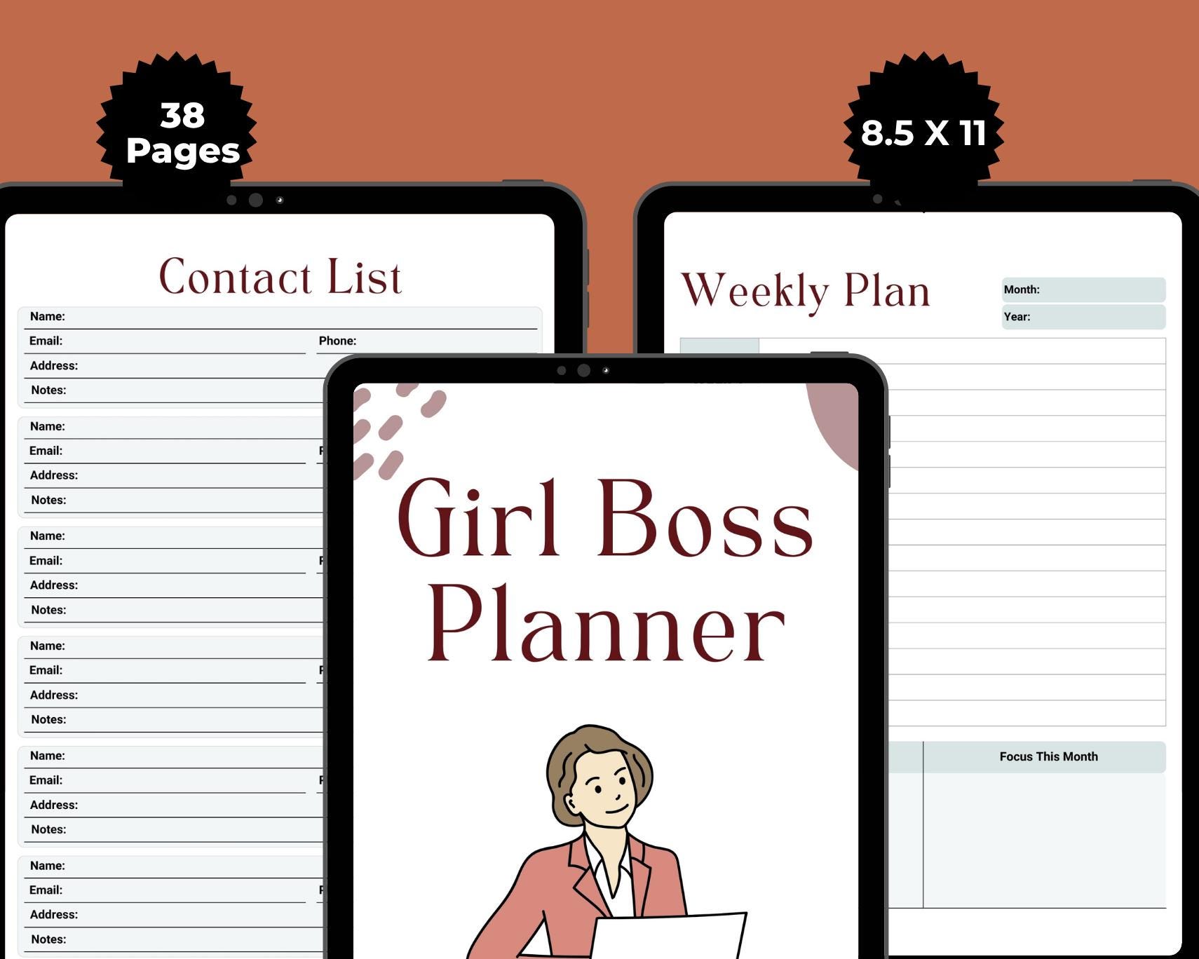 Girl Boss Planner: Business & Goal Organizer (digital Download) - Etsy