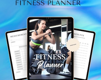 Digital Fitness Planner, Workout, Health & Meal Tracker (Digital Download)