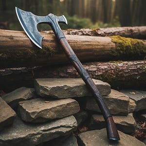 Handmade Engraved Axe Carbon Steel Noric Design Hatchet l Collector's & Camping Axe Woodworking axes