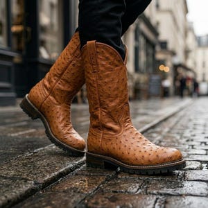 Ostrich Cowboy Boot - Etsy