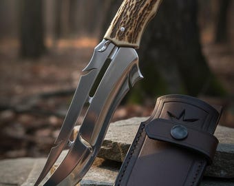 カスタムハンドメイド D2 スチール ランボー サバイバル ハンティング 