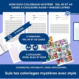 Planilha de colorir em PDF para imprimir | Livros de colorir A4 e A5 | Planilha de colorir | Colorir por números e mistério | Goodnotes imagem 2