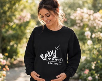 Zwangerschapstrui, trui met babyprint voor aanstaande moeders, cadeau-idee voor zwangerschap, babyshower, trui ter ere van de komst van de baby.