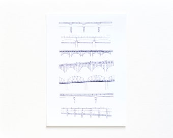 Simple Drawing - Art Print - Bridges