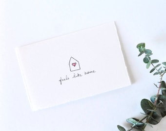 Cute Love Card - Simple Valentine - Anniversary Card - Feels Like Home
