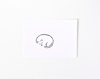 Cute Cat Art Print - Another Nap