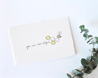 Galentine's Day - Anniversary Card - You Are Bee-utiful