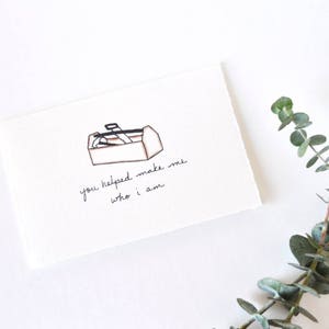 Tarjeta del Día del Padre - Simple Tool Box Drawing - You Helped Make Me Who I Am
