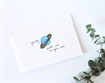 Space Love Card - Gravity Pulls Me