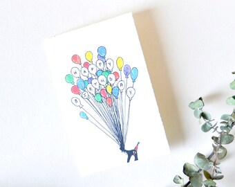 Cute Birthday Card - Happy Birthday Balloons