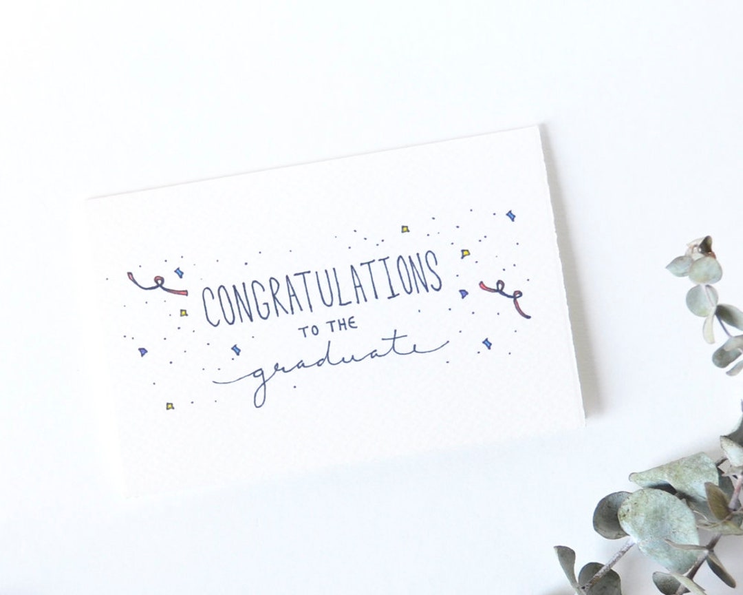 Simple Graduation Card - Congratulations to the Graduate - Etsy