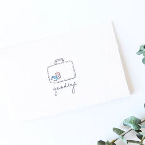 Carte d’adieu - Valise simple - Au revoir