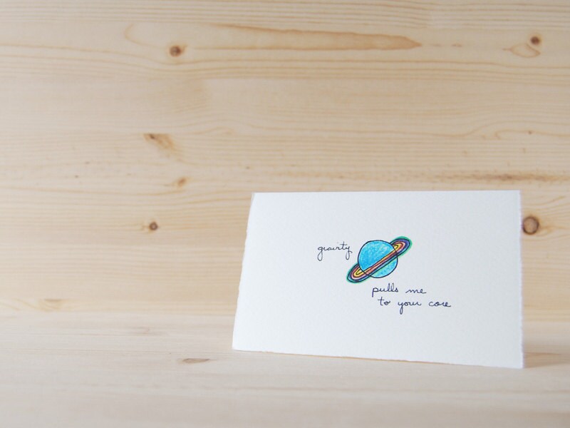 Nerdy Love Card Simple Anniversary Card Gravity Pulls Me - Etsy