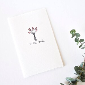 Wedding Shower Card - Simple Rose Bouquet - To the Bride