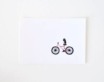 Penguin Art Print - Cute Simple Drawing - Nursery Art - Like Riding a Bicycle