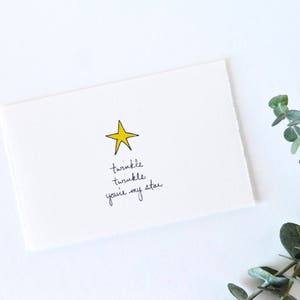 Jolie carte pour enfants - Sweet étoile t’aime carte - Twinkle Twinkle