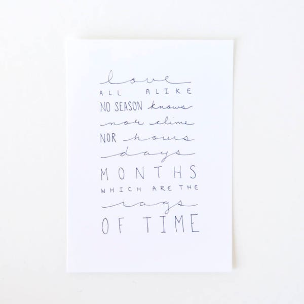 Love Quotation - John Donne - Typography - Love All Alike