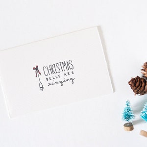 Carte de Noël - Tirage simple des cloches - Les cloches de Noël sonnent