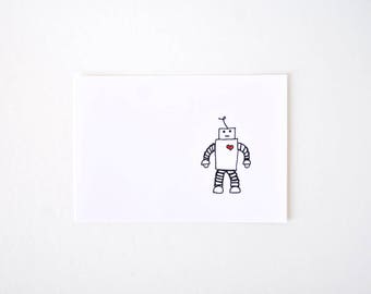 Whimsical Robot Drawing - Cute Nursery Art Print - Yours Truly, Walter