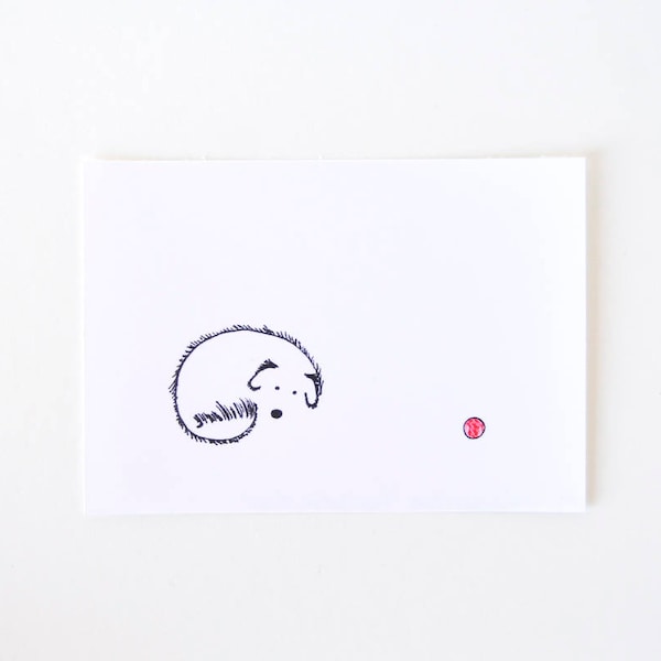 Cute Dog Drawing - Simple Whimsical Art Print - Feel Better, Ivan