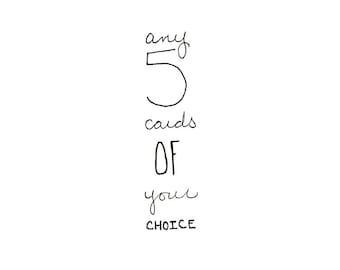 Mix and Match Card Set - Blank Stationery - Any 5 Cards