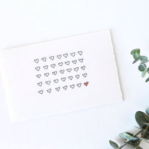 Simple Valentine Anniversary Card Hearts image 1