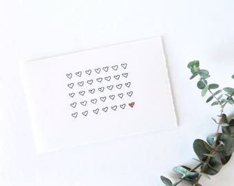 Simple Valentine - Anniversary Card - Hearts