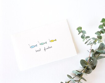 Simple Birthday Card - Congratulations - Best Fishes