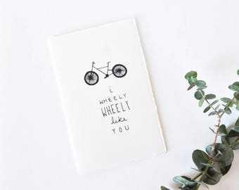 Simple Valentine - Cute Children's Card - Wheely Wheely Like You