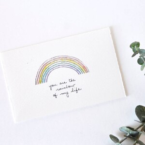 Carte d’amour simple - Carte anniversaire - Arc-en-ciel de ma vie