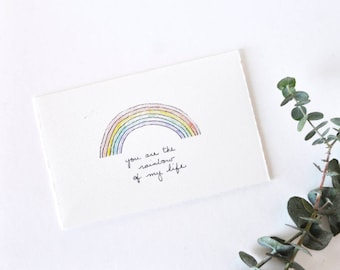 Simple Love Card - Anniversary Card - Rainbow of My Life