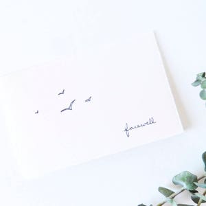 Eenvoudige Afscheidskaart - Vliegende Vogels - Afscheid