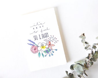 Floral Empathy Card - Thinking of You - Sad & Angry