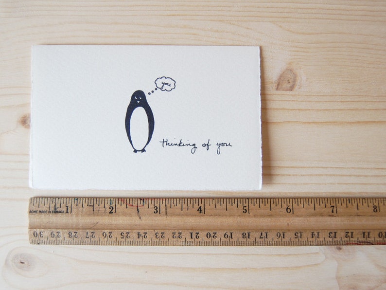 Cute Wedding Card Simple Penguin Bride and Groom Drawing Happy Day Penguins 画像 5