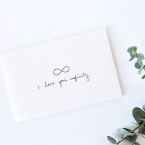 Simple Valentine Anniversary Card Love You Infinity image 1