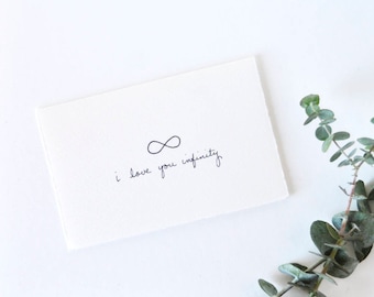 Simple Valentine - Anniversary Card - Love You Infinity