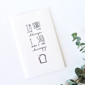 Funny Valentine - carte d’anniversaire Simple - je suis désolé pour les choses je l’ai dit