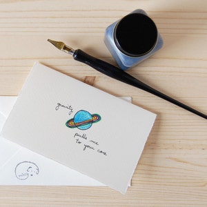 Nerdy Love Card - Simple Anniversary Card - Gravity Pulls Me - Etsy