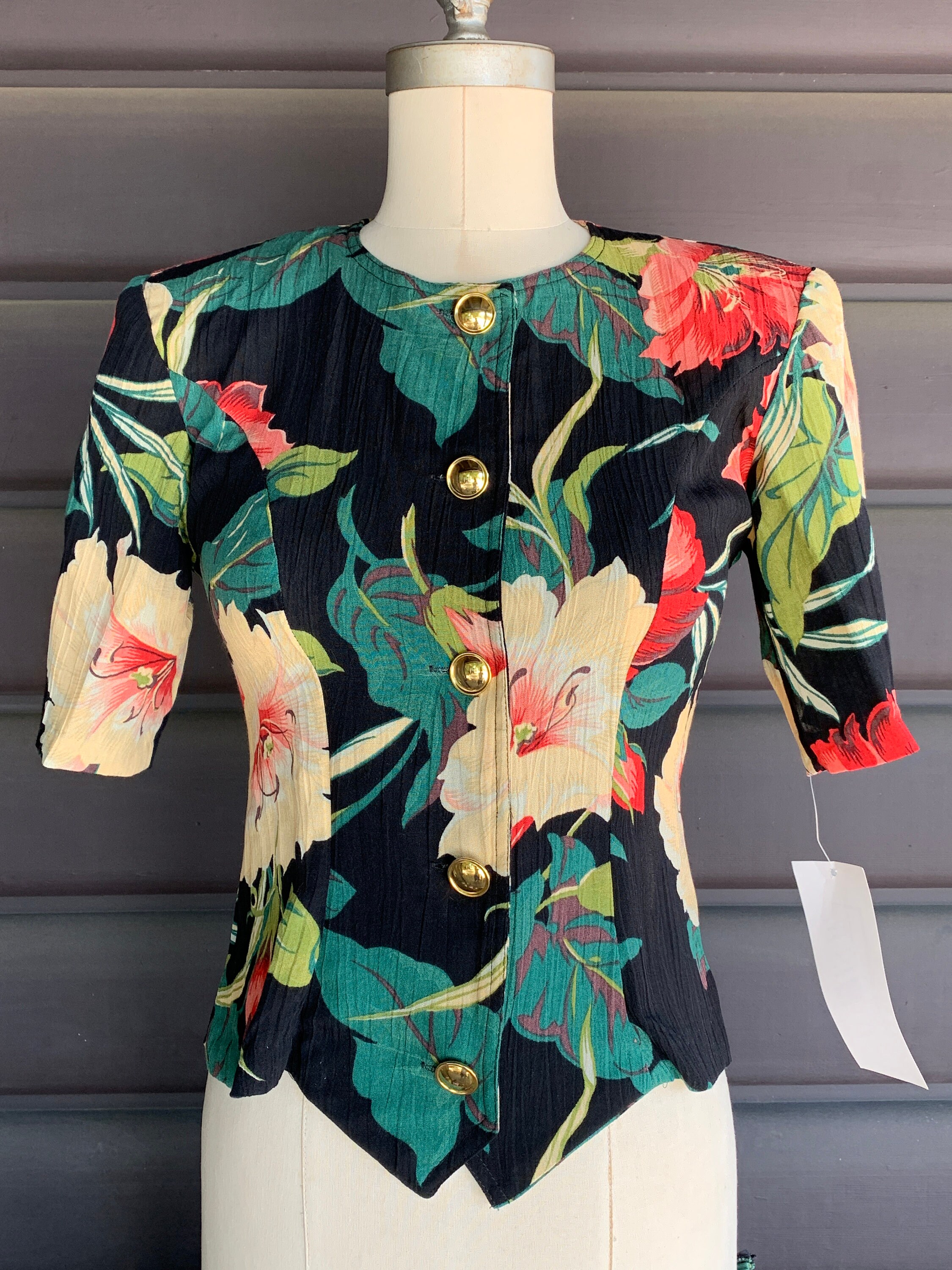 Tropical Floral Print Top and Skirt Set NWT NOS Rayon Ms - Etsy UK