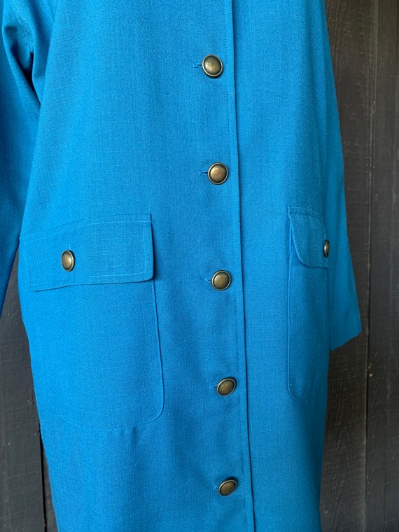 Sky Blue Lab Coat Dress | Jones Wear | Classic 19… - image 8