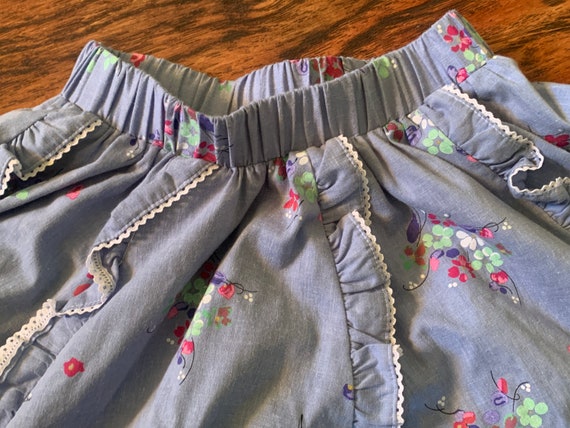 Petite Jeri Bee Square Dance Skirt | Blue Polyest… - image 7