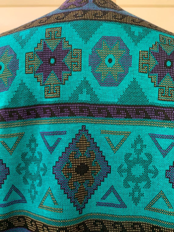 1980s Turquoise Tribal Print Jacket | Lady Carol … - image 5