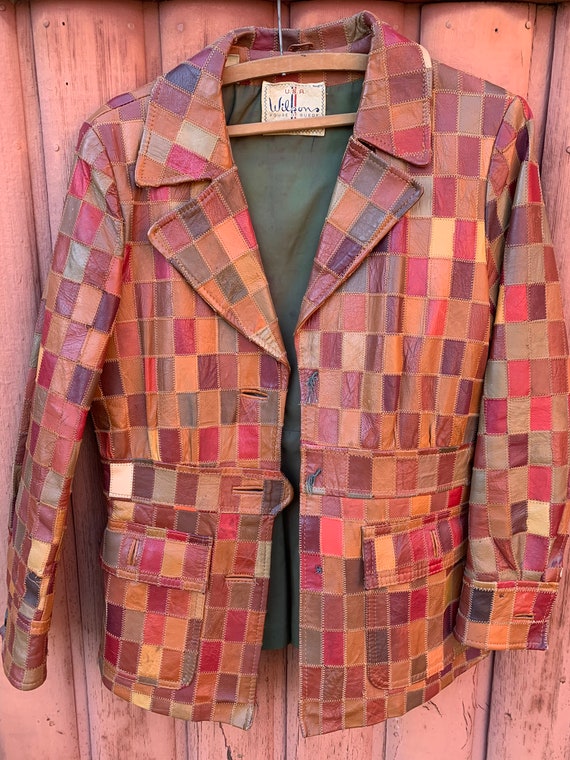 Vintage 1970s Wilson's Leather Zig Zag Stitched Pa