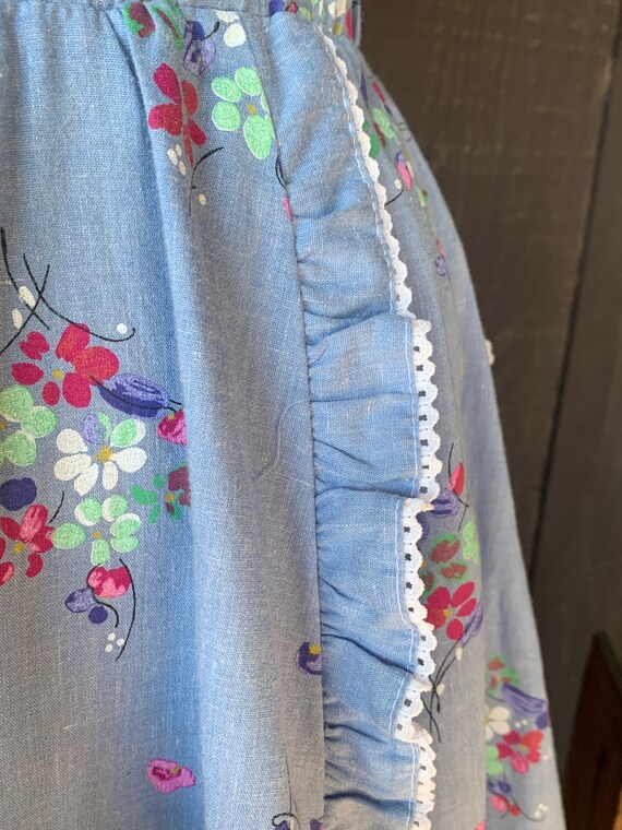Petite Jeri Bee Square Dance Skirt | Blue Polyest… - image 6