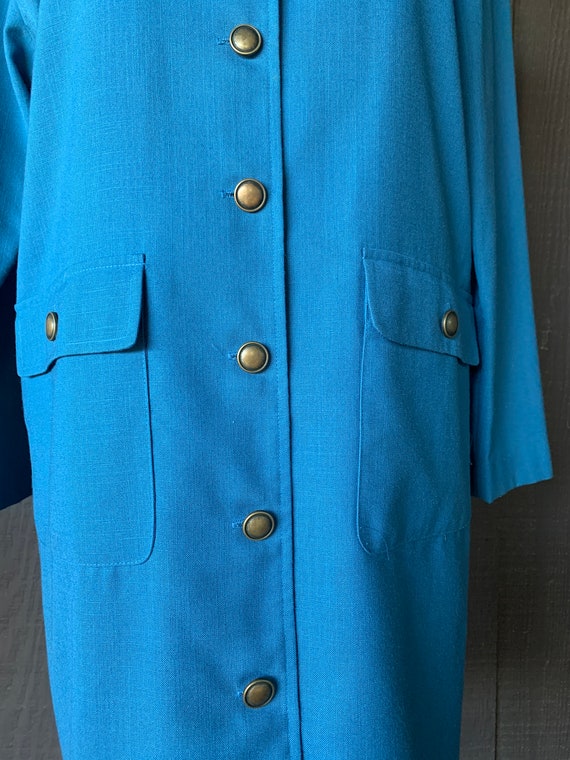 Sky Blue Lab Coat Dress | Jones Wear | Classic 19… - image 7