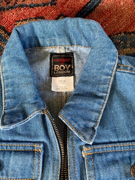 1990s Boy London Denim Jacket 100 Cotton Size 12… Gem