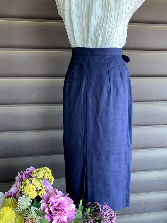 Evan Picone Navy Blue Pencil Skirt | Moygashel Li… - image 7